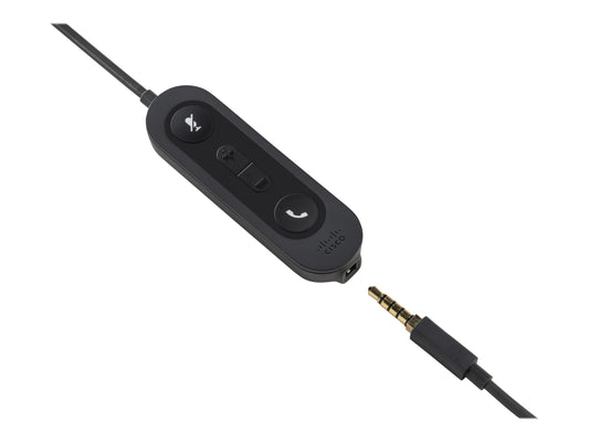 CISCO Headset 521 Wired Single 3.5mm + USBC Headset Adapter