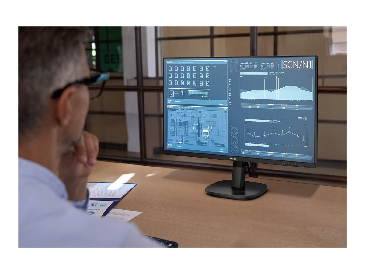 PHILIPS 27B2U3601 - écran LED - 27" - 2560 x 1440 QHD @ 120 Hz - IPS - 350 cd/m² - 1500:1 - 4 ms - HDMI, DP, USB-C , Haut-parleurs