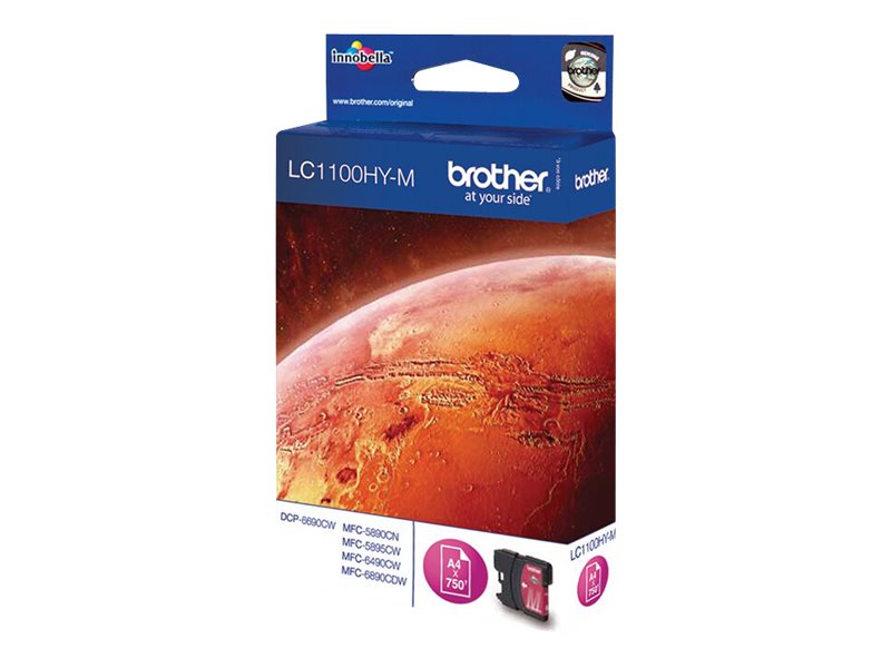 BROTHER LC-1100 cartouche d encre magenta haute capacité 16ml 750 pages pack de 1