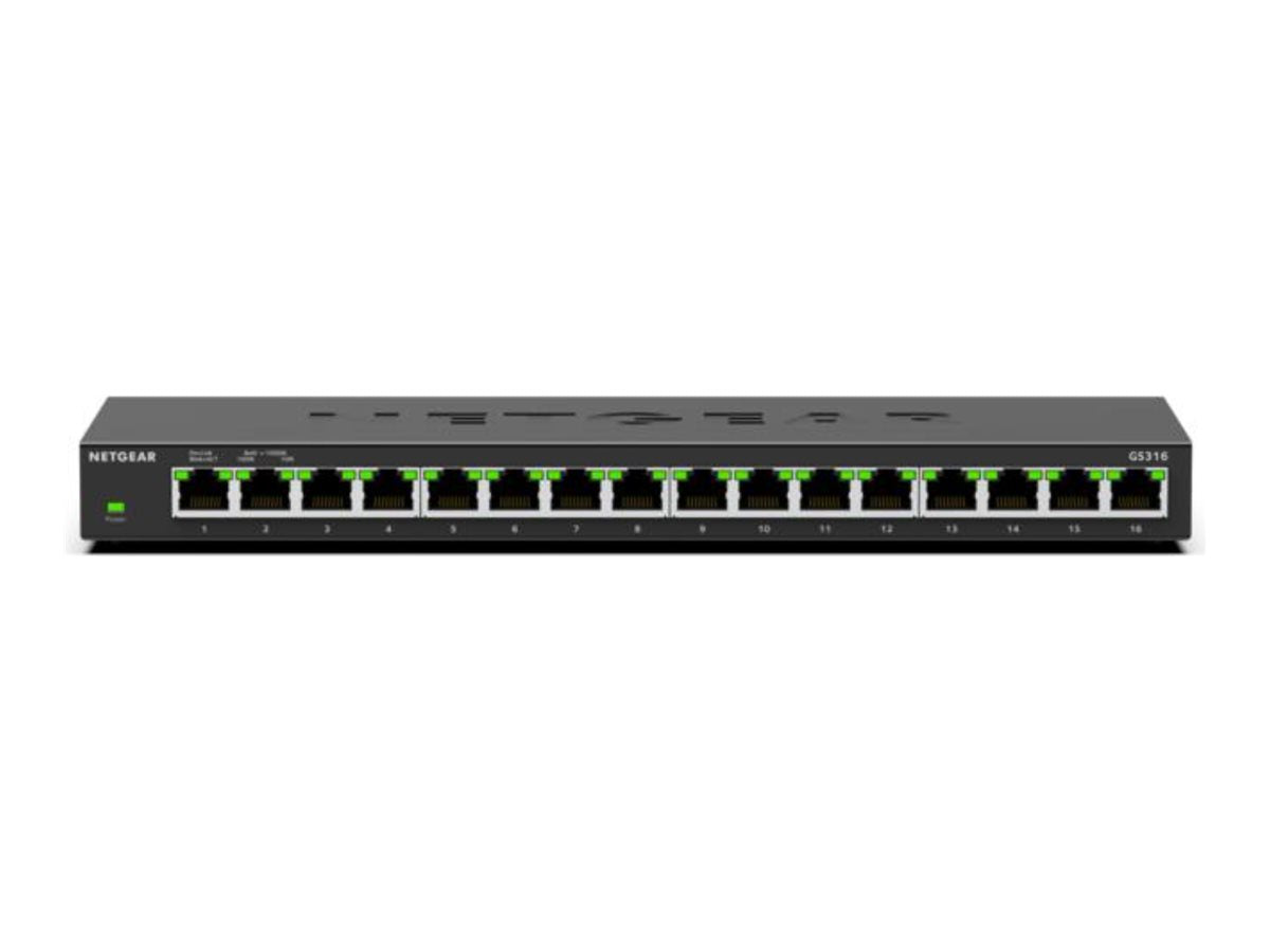 NETGEAR 16PT GE UNMANAGED SWITCH SOHO GS316