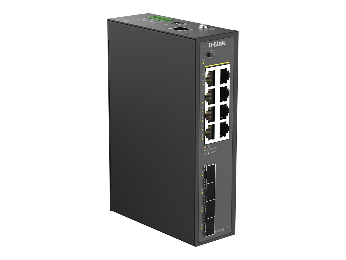 D-LINK Smart L2 Industriel 8 ports Gigabit PoE+ & 4 ports SFP Gigabit Budget PoE 240W