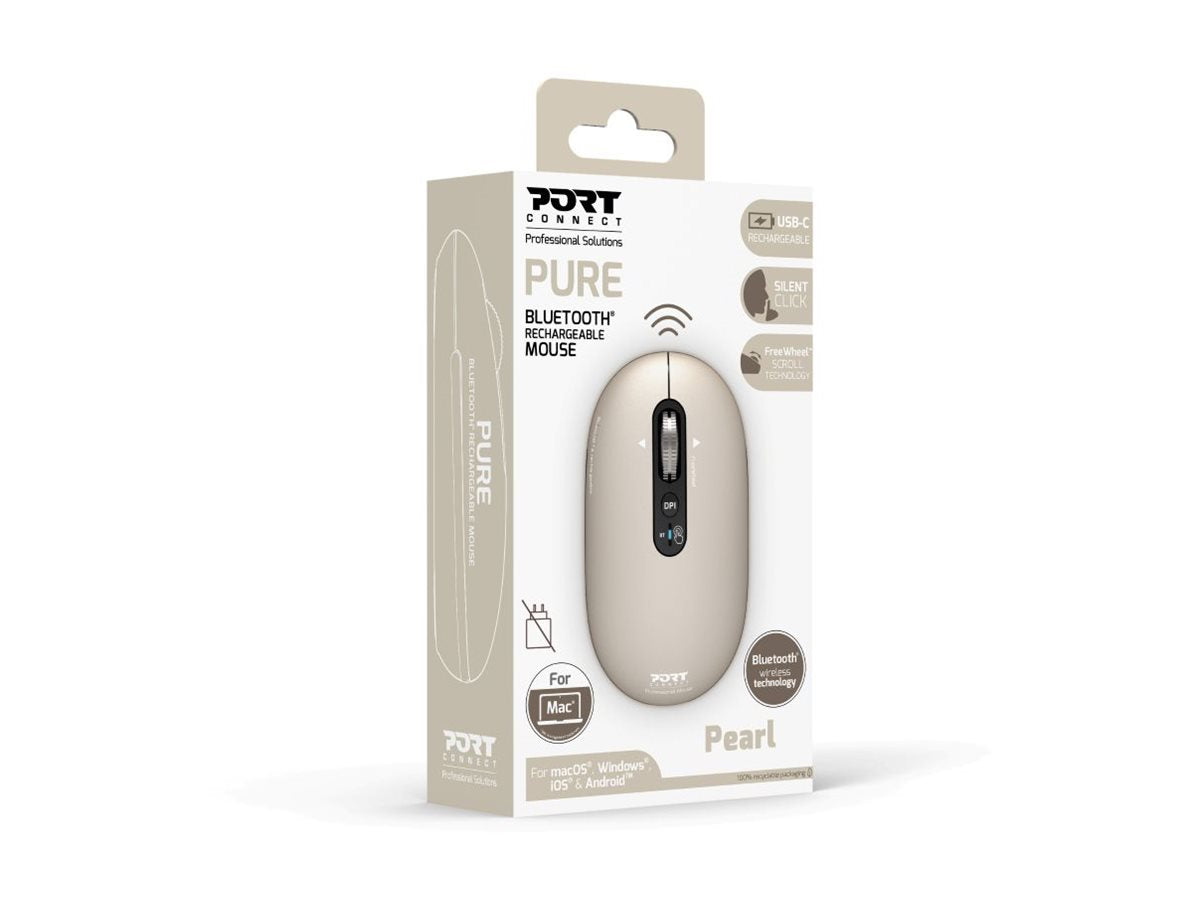 PORT DESIGNS Mouse Rechargeable Pure Mac - Pearl