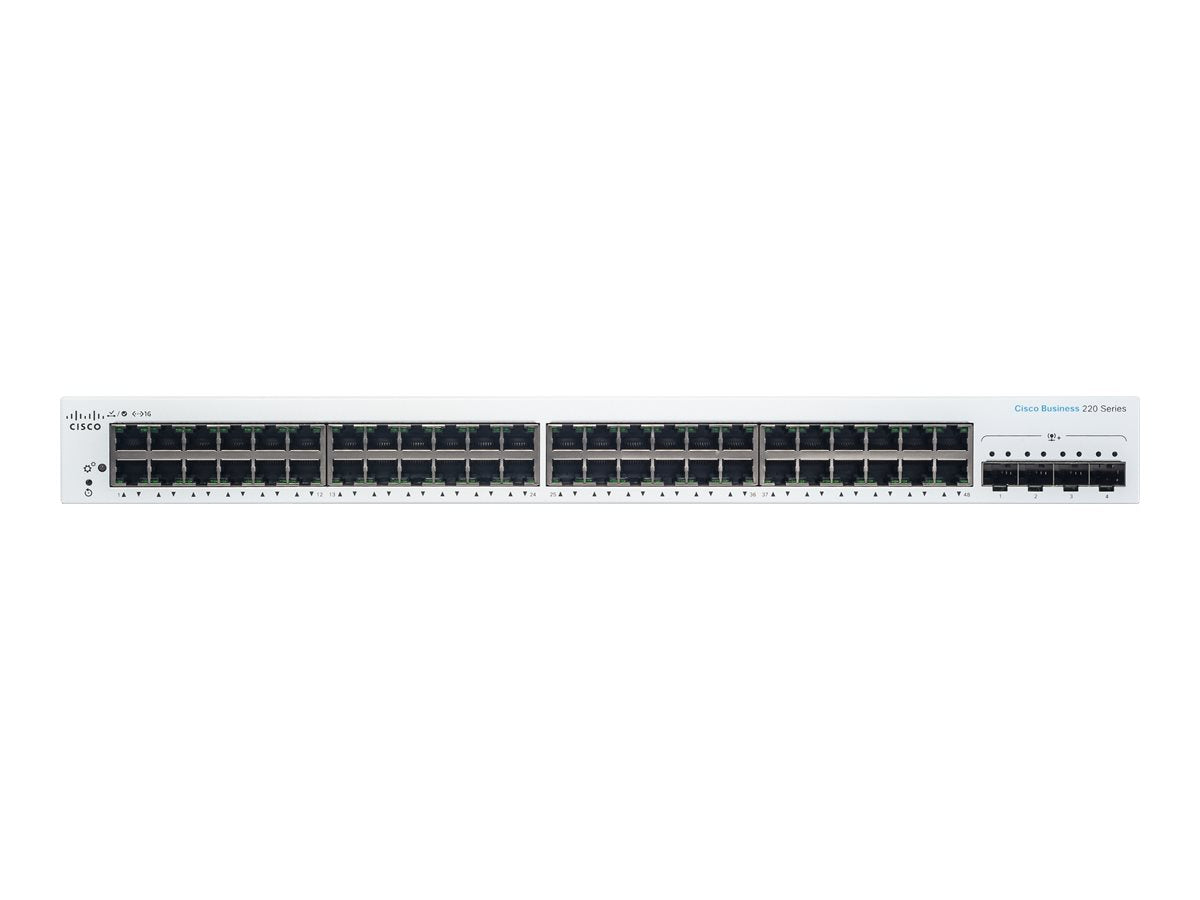 CISCO Business Switching CBS220 Smart 48-port Gigabit 4x10G SFP+ uplink