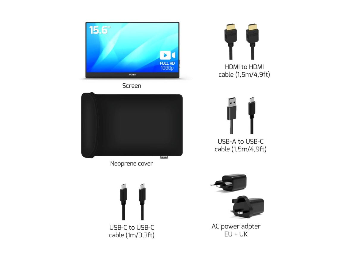 PORT DESIGNS Portable Monitor 15.6p FHD Non Touch