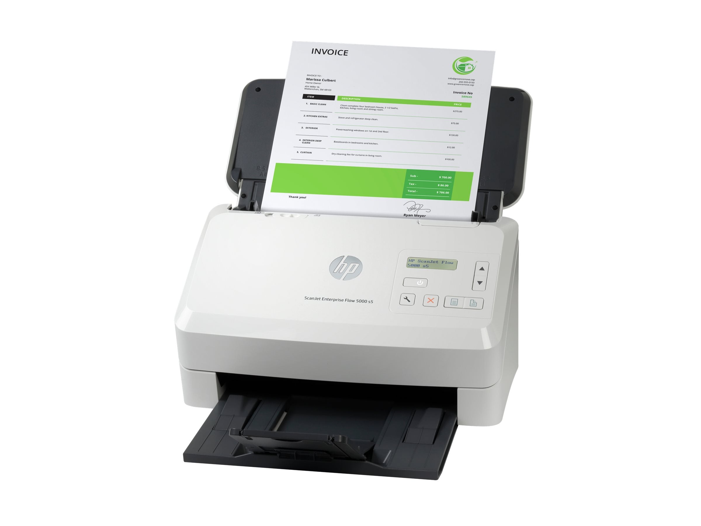 HP ScanJet Enterprise Flow 5000 s5 Scanner de Document CMOS CIS Duplex 216x3100mm 600dpix600dpi 65ppm ADF 80sheets 7500scans