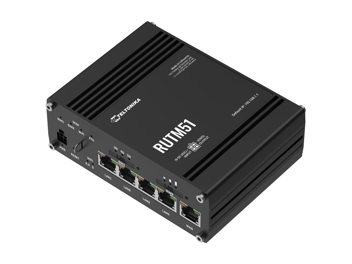 TELTONIKA NETWORKS RUTM51 DUAL SIM 5G/4G/LTE router