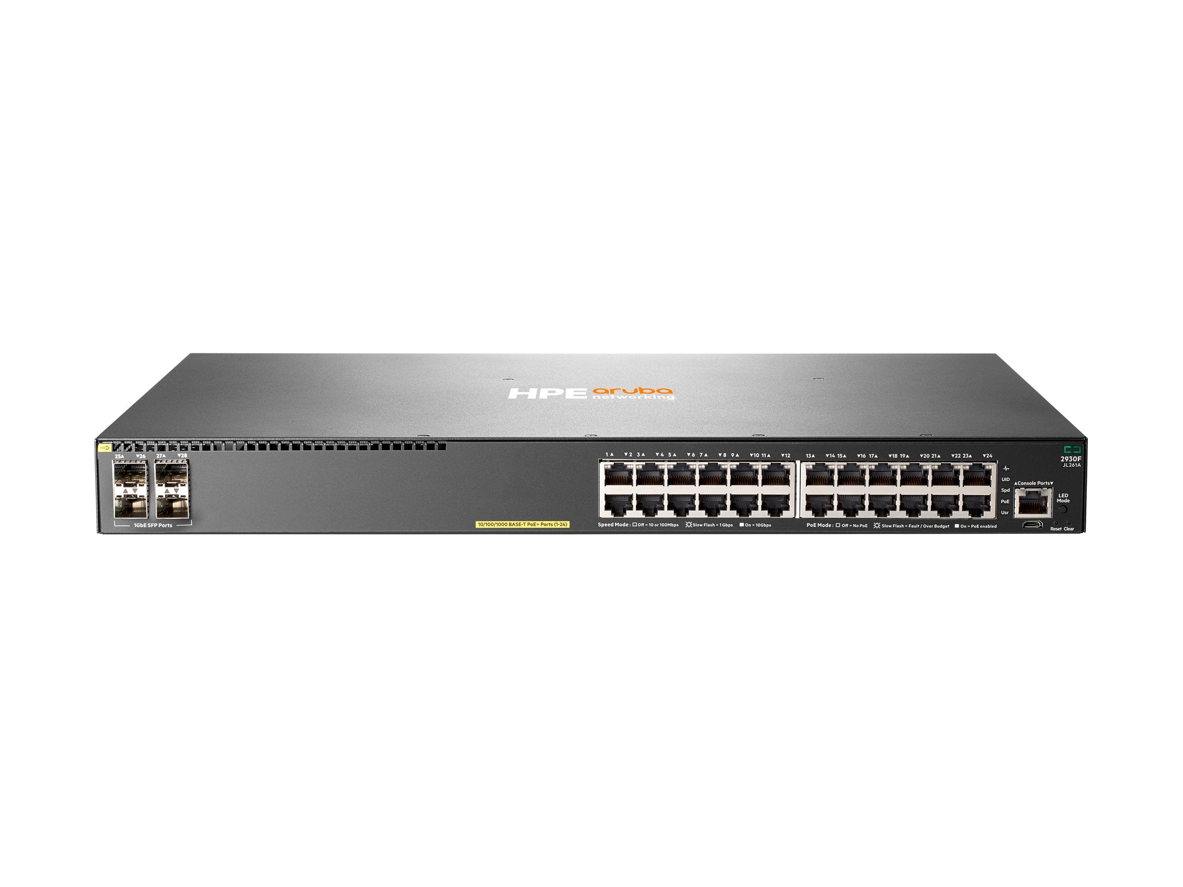 HPE Aruba 2930F 24G PoE+ 4SFP Switch Europe English