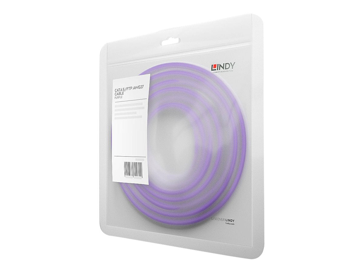 LINDY Cat.6 S/FTP Cable Purple 0.5m Patch Cable