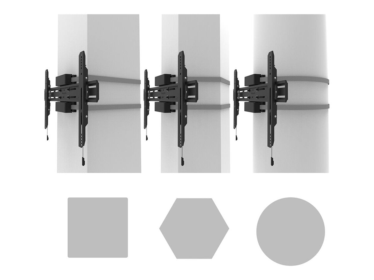 NEOMOUNTS WL30S-910BL16 Support de pilier pour écran 40-75p - fixe - verrouillable - diam. 25-100 cm - portrait