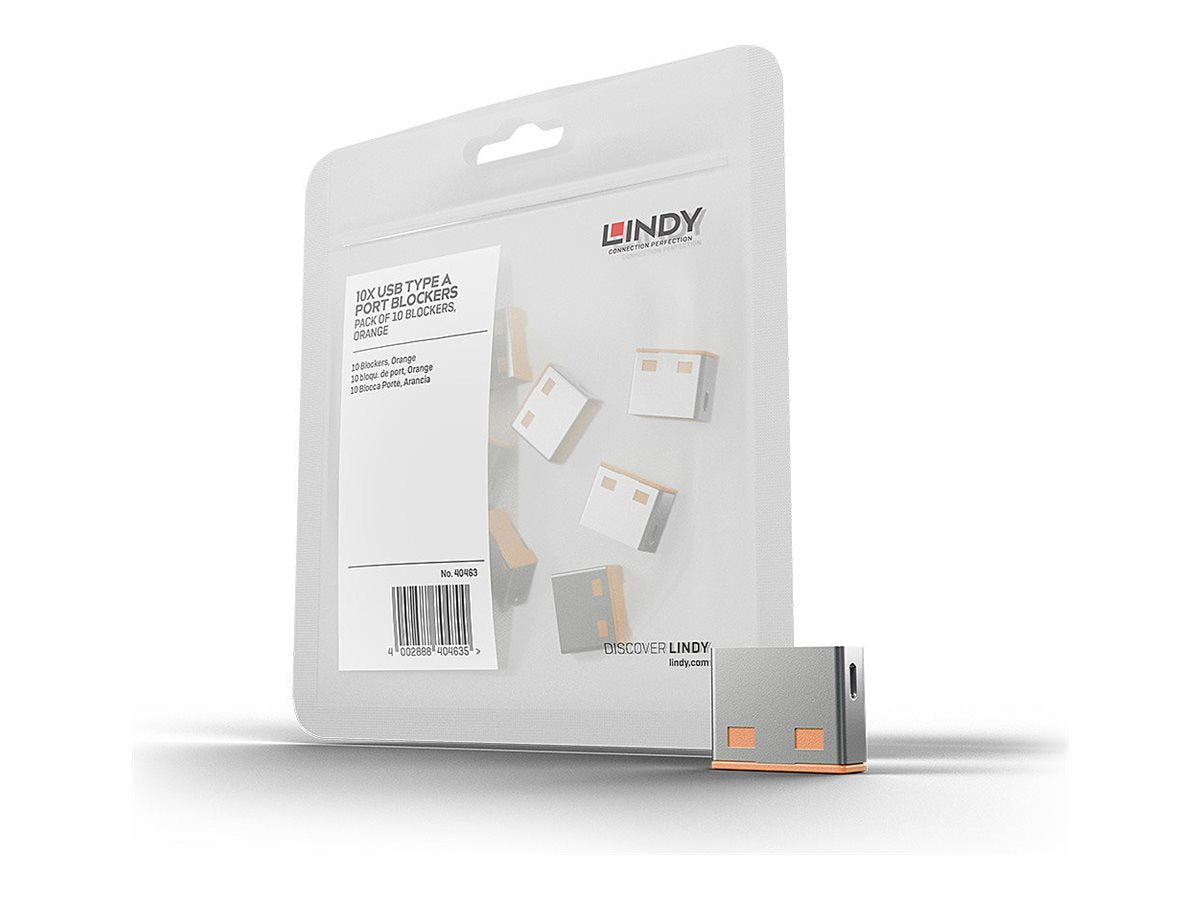 LINDY Bloqueurs de ports USB 10 pièces Orange