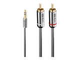 LINDY Cromo Line Audio Cable Stereo 3.5mm-RCA M-M 3m anthrazit