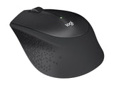 LOGITECH M330 SILENT PLUS Mouse 3 buttons wireless 2.4 GHz USB wireless receiver blue