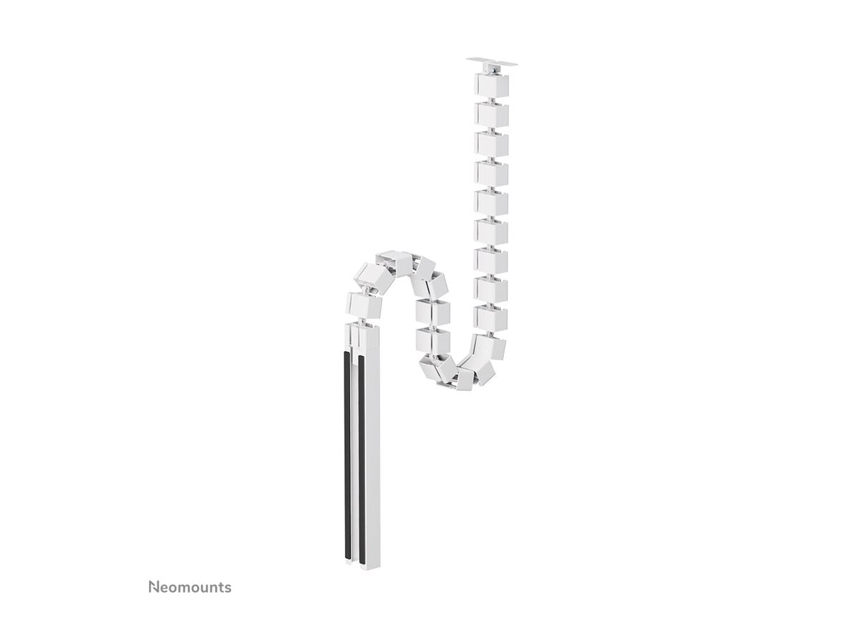 NEOMOUNTS Magnetic Cable Cover for sit/stand desk frames screw mounted magnetic channel white