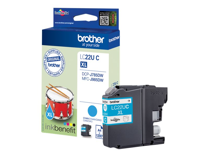 LC22U/CYAN INK f. MFC-J985DW/J785DW