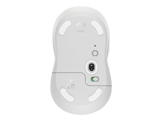 LOGITECH Signature M650 L LEFT Mouse large size left-handed optical 5 buttons wireless Bluetooth 2.4 GHz OFF-WHITE