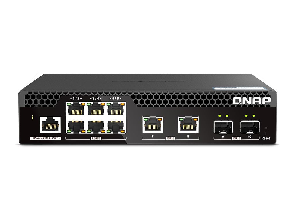 QNAP QSW-M2106R-2S2T 6port 2.5Gbps 2 ports 10GbE SFP+ 2 ports 10GbE RJ45