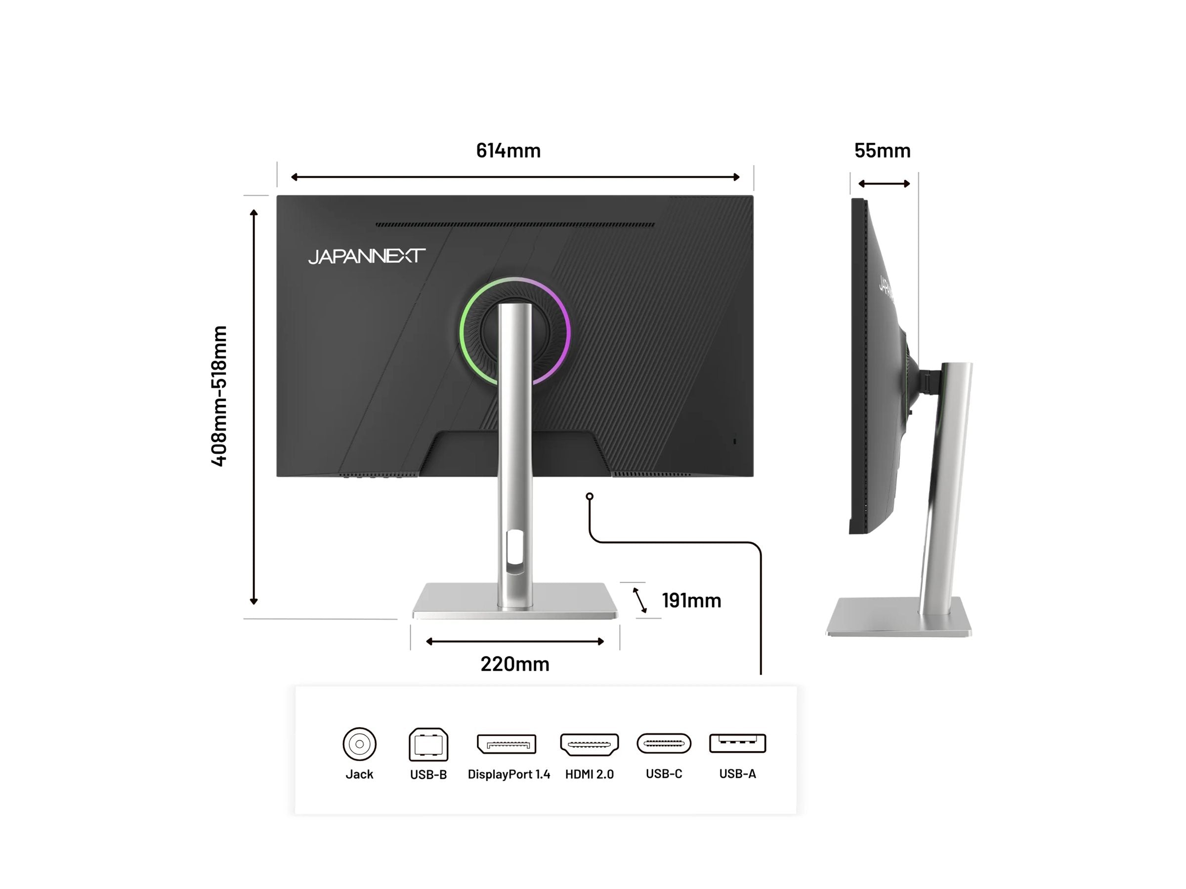 JAPANNEXT  JN-IPS275K-HSPC9 Ecran LED 27 5K(5120x2880) 60Hz IPS 350 cd/m  2000: