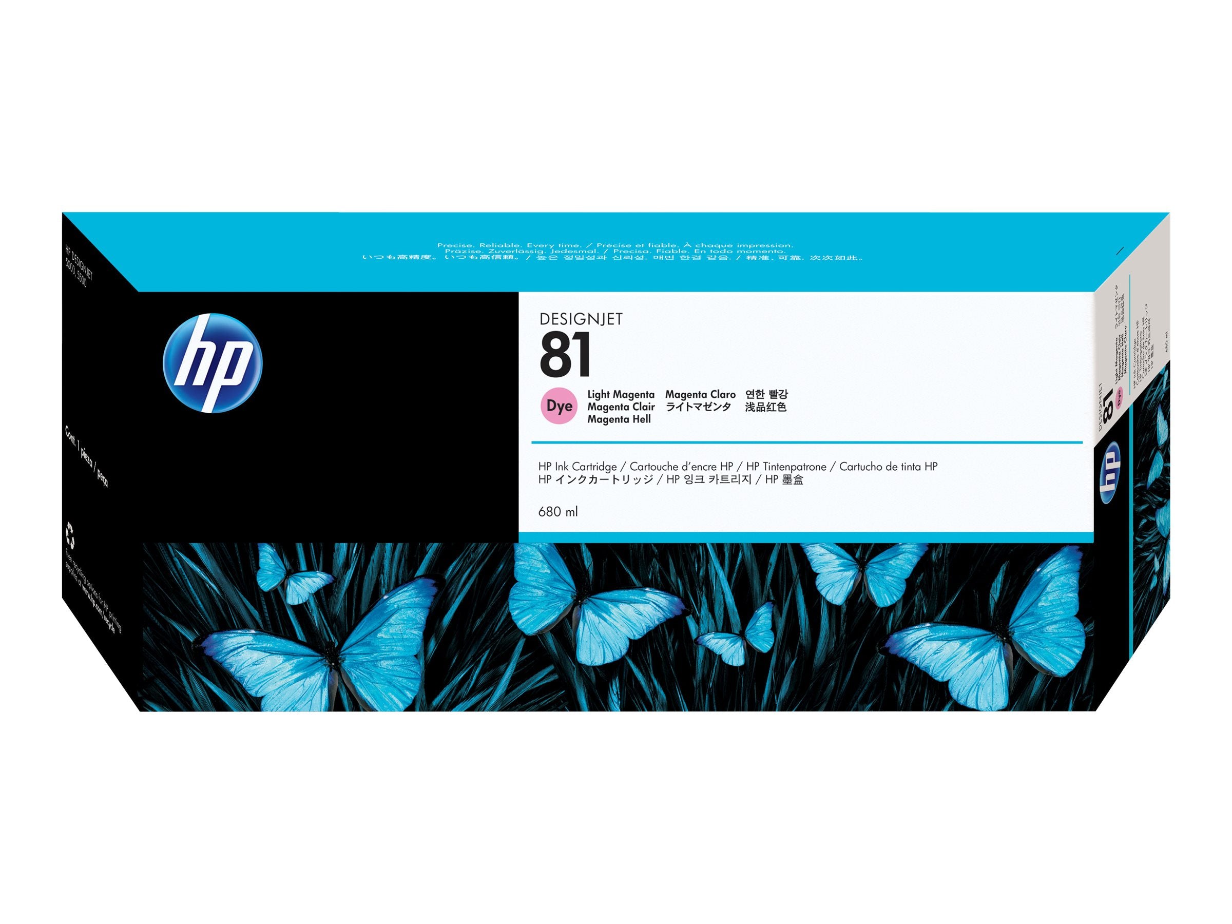 HP 81 original dye Ink cartridge C4935A light magenta standard capacity 680ml 1-pack
