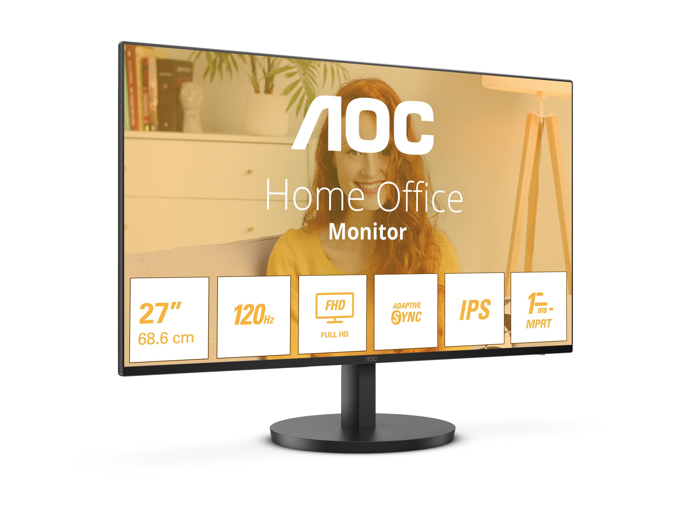 AOC 27B3HA2 écran LED - 27" - 1920 x 1080 Full HD (1080p) @ 100 Hz - IPS - 250 cd/m² - 1300:1 - 1 ms - HDMI, VGA - haut-parleurs
