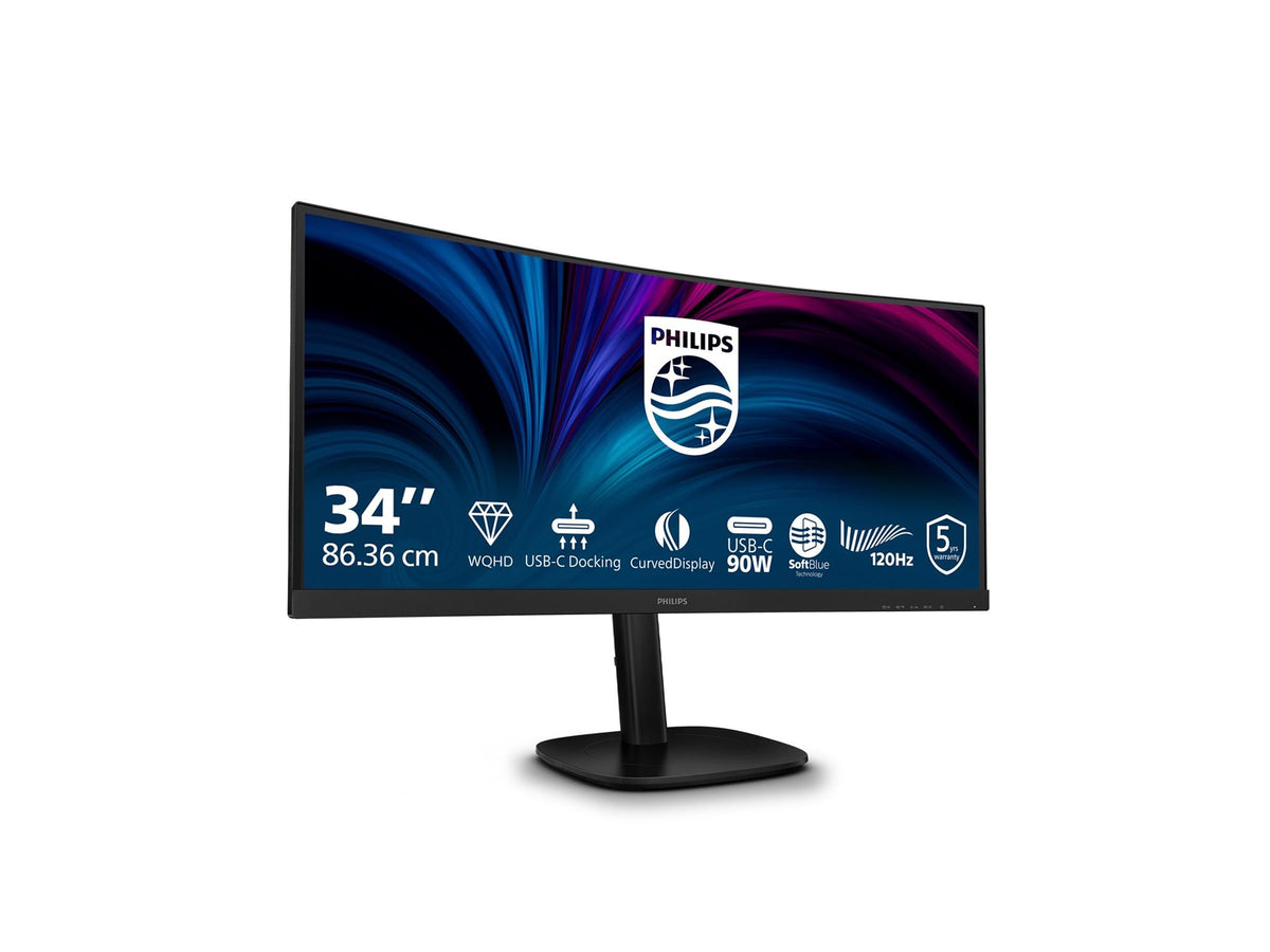 PHILIPS 34B2U3600C/00 34inch Curved Monitor 3440x1440 HDMI DP RJ-45 USB USB-C DOCK 90W