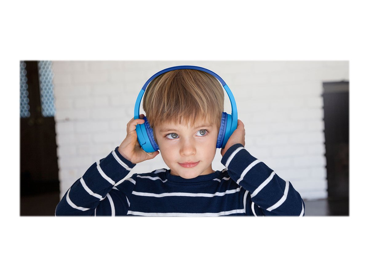 BELKIN SoundForm Mini Wired On-Ear Headphones USB-C & 3.5mm Blue