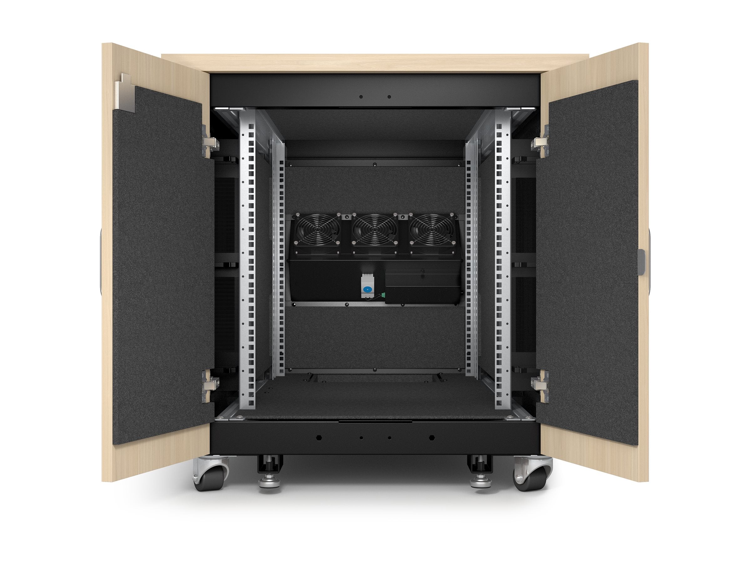APC NetShelter Rack vertical soundproof AC 100-230V maple 12U 19 TAA Compliant