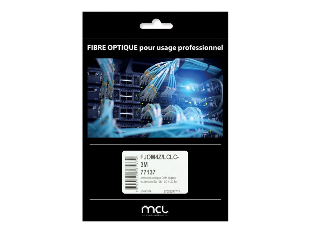 MCL Jarretière optique OM4 duplex multimode 50/125 - LC / LC 3m BOX