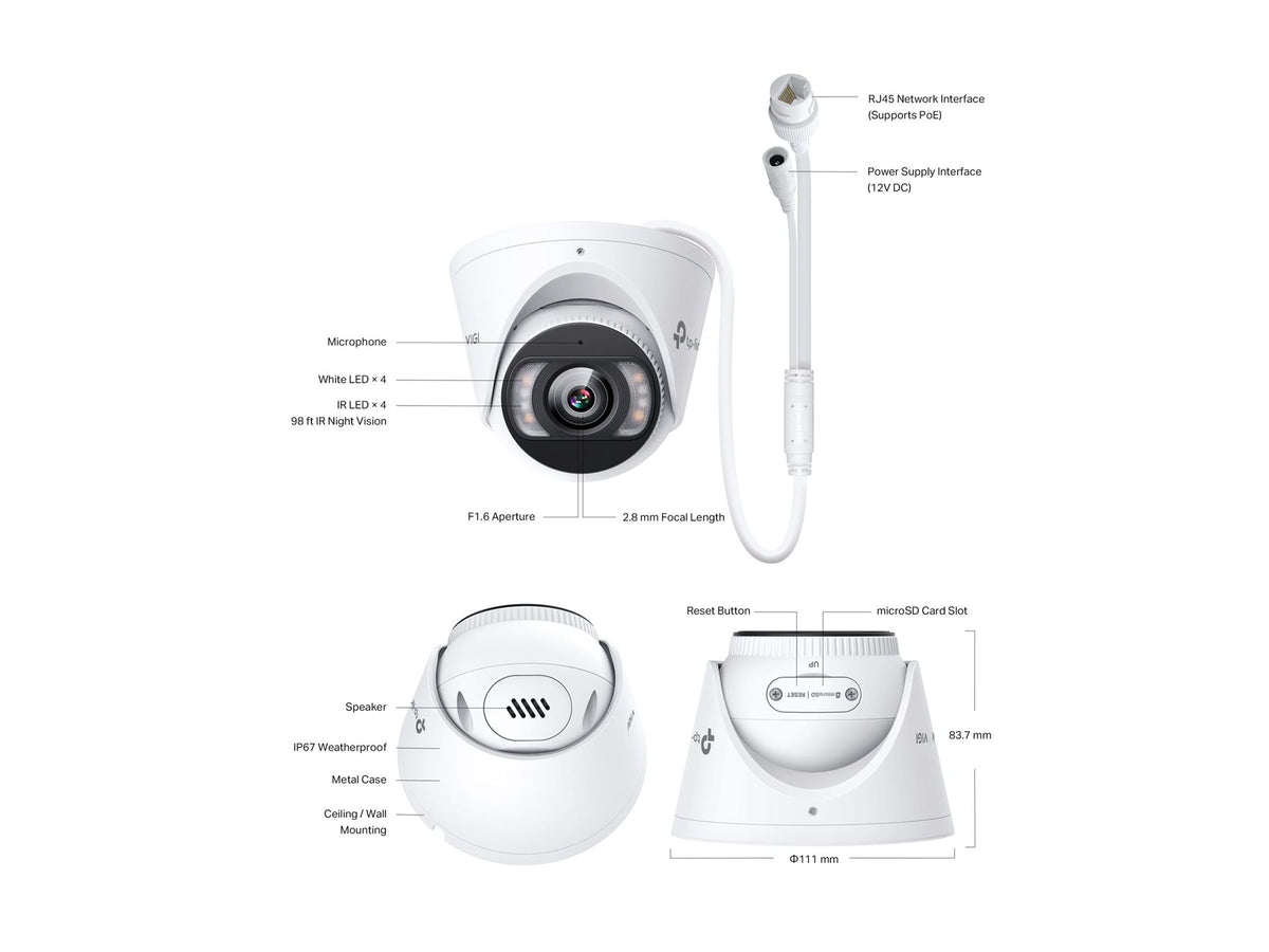 TP-LINK 5MP Full-Color Turret Network Camera