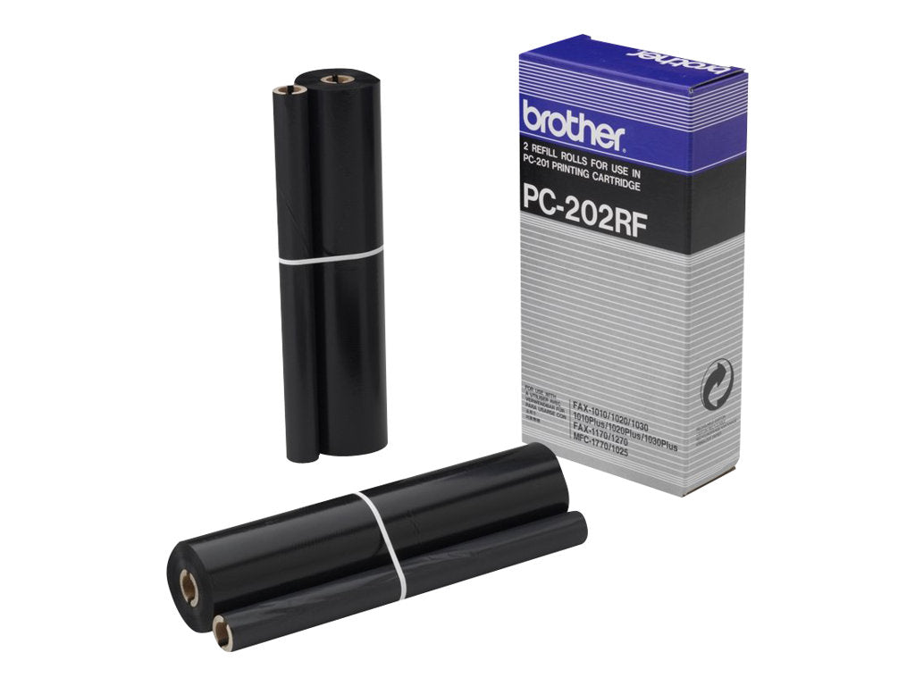 BROTHER PC-202RF rouleau de transfert noir 420 pages refill pack de 2