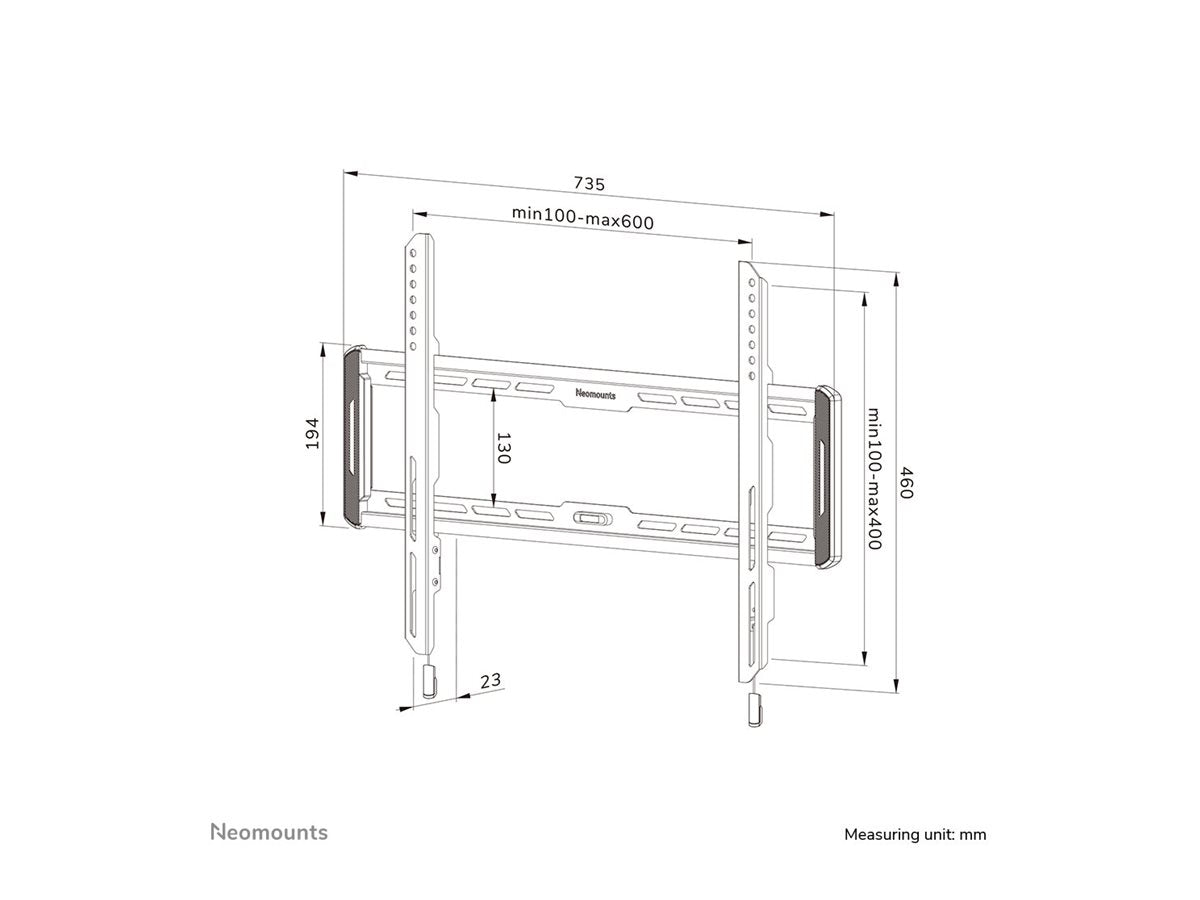 NEOMOUNTS WL30-550BL16 Support pour écran mural 42-86p - ultra-plat - installation facile