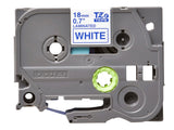 BROTHER P-TOUCH TZE-243 bleu sur blanc 18mm