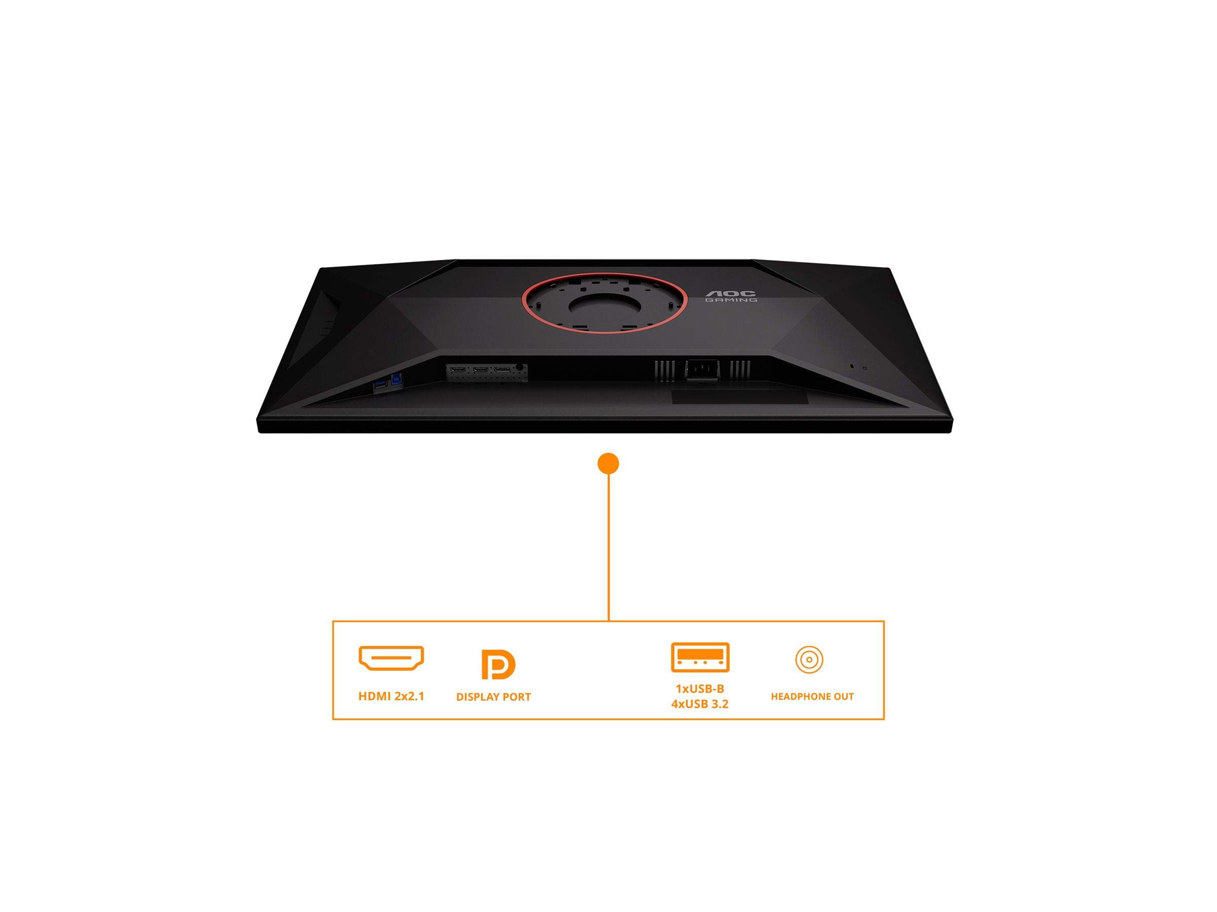 AOC U32G4U Ecran gaming 31.5p 3840x2160 16:9 Fast IPS 160Hz HAS 130mm HDMI x 2x 2.1 DP x 1x 1.4