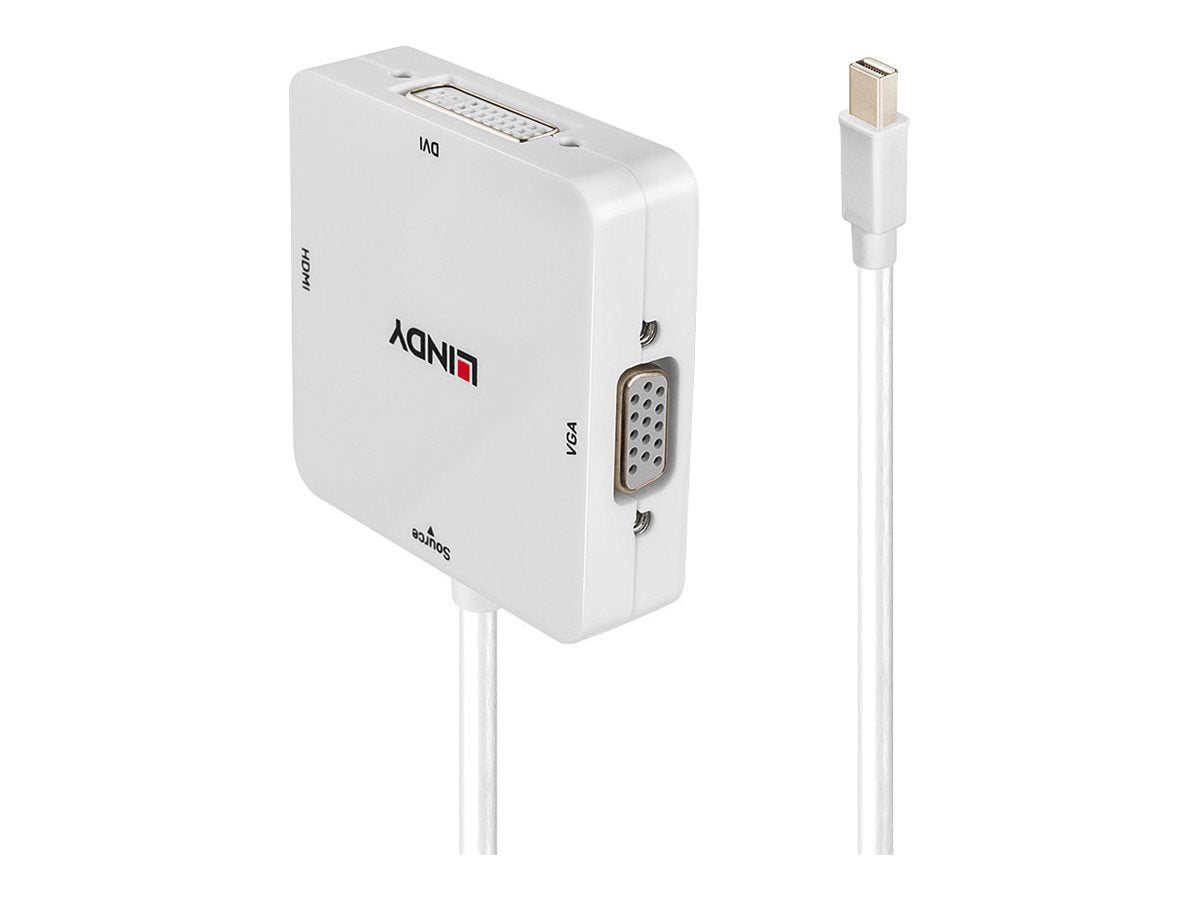 LINDY Mini-DP to HDMI DVI VGA Converter Supports HDMI 2.0 Ultra HD 4K and HDCP2.2 signals