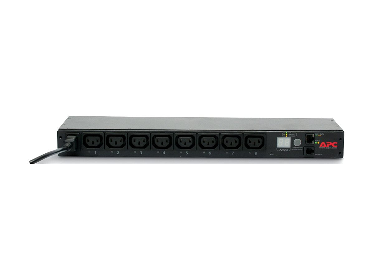 APC Switched Rack PDU AP7920B AC 200/208/230V 2300VA Ethernet input IEC 60320 C14 oc 8 power IEC 60320 C13 1U 19 1.9m cord BK