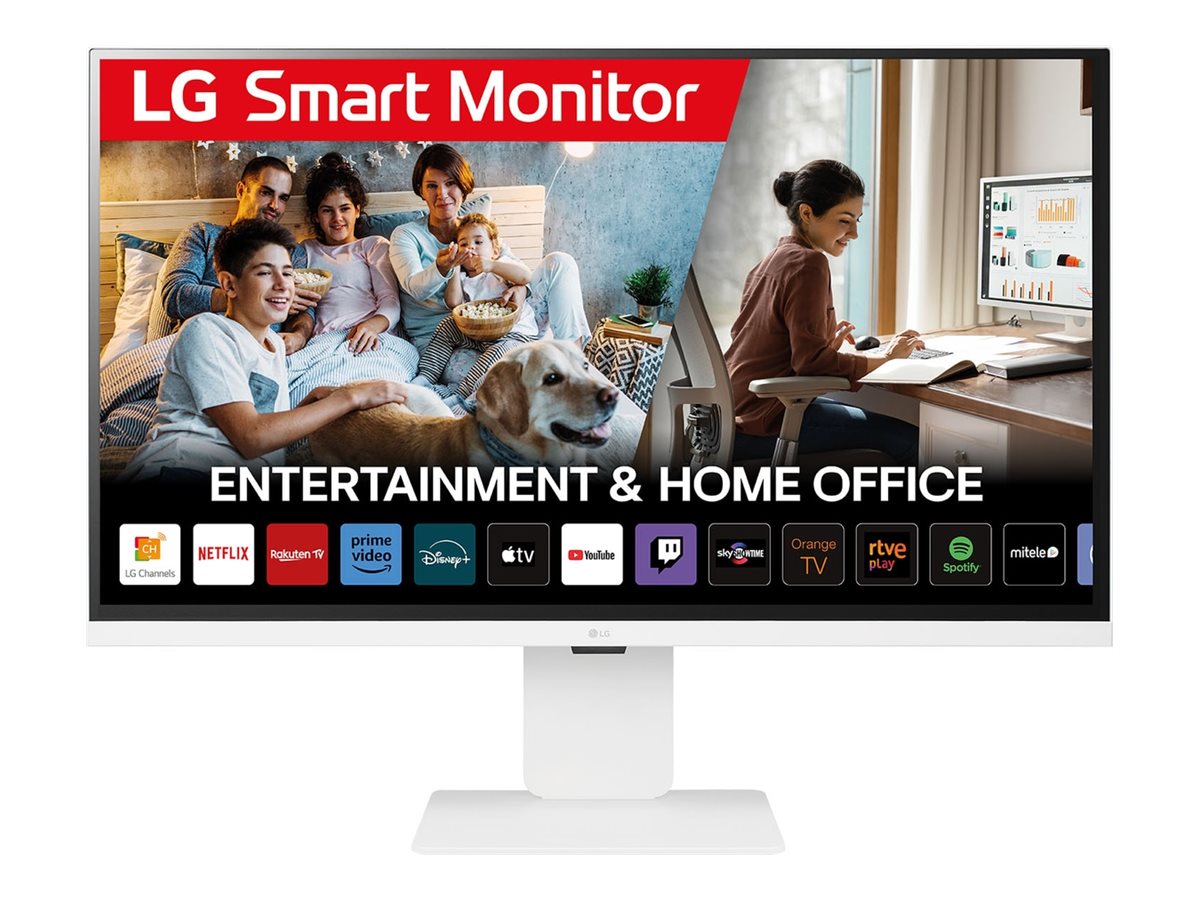 LG 32U850SA-W 31.5p Smart Monitor UHD IPS WebOS 60Hz 5ms 400cd/m2 HDMIx2 USB C PD 90W HUB USB Camera Pivot