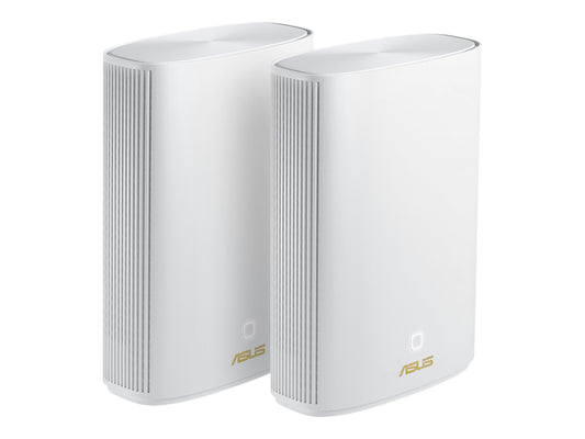 ASUS ZenWiFi AX Hybrid XP4 Mesh AX1800 Dual Band WiFi 6 with AV1300 HomePlug AV2 MIMO White 2-pack