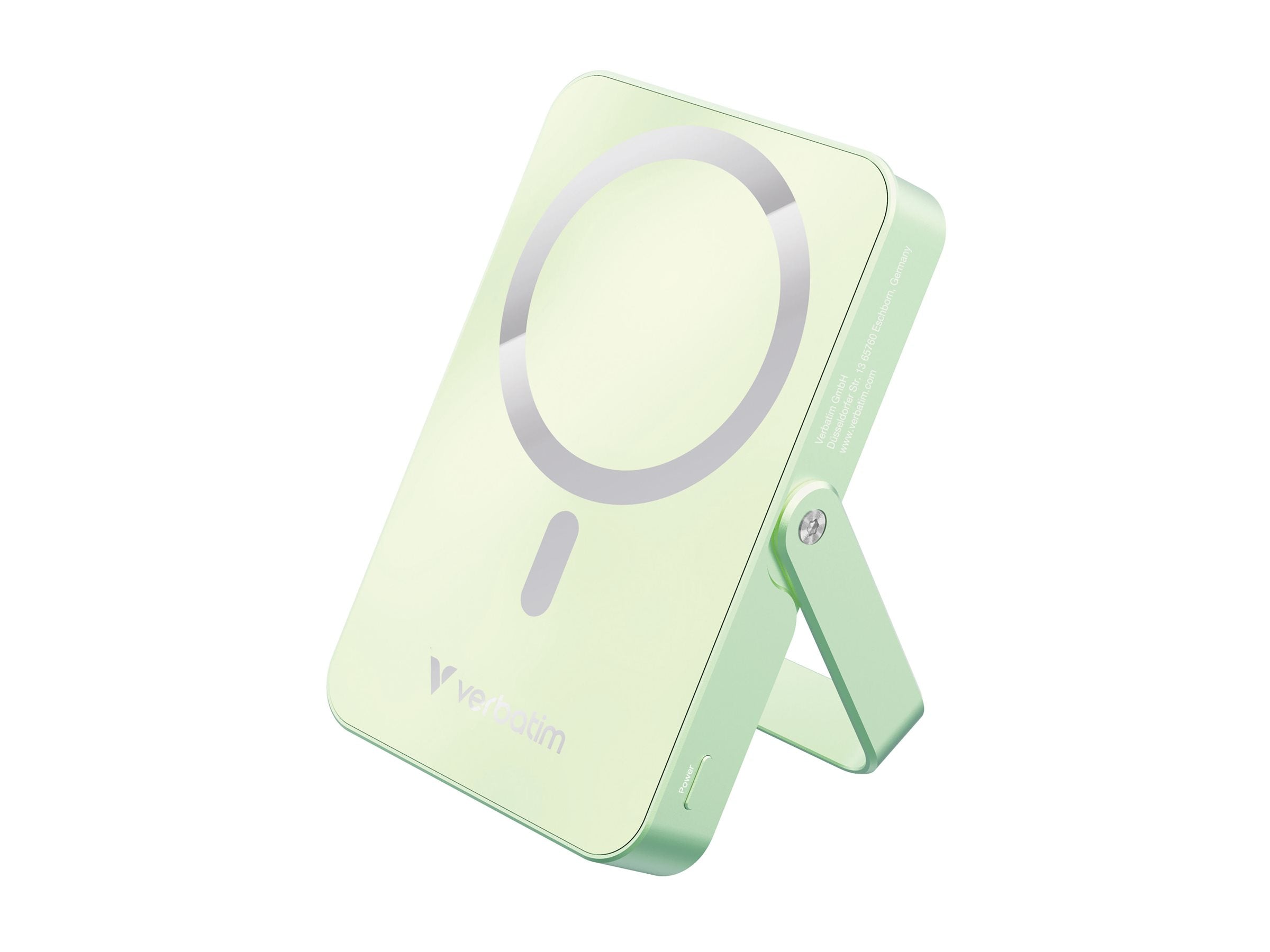 VERBATIM CHARGE N GO POWER BANK WITH STAND MAGNETIC WIRELESS 10000MAH - GREEN WCF (P)