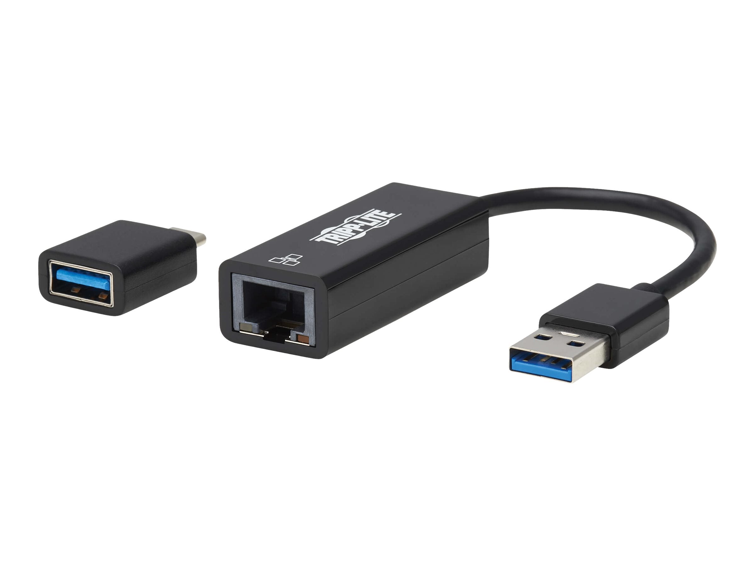 EATON USB-C USB-A to RJ45 Gigabit Ethernet Network Adapter 2xM/F USB 3.2 Gen 1 Black