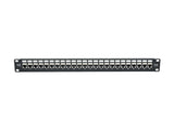 EATON TRIPPLITE 24-Port 1U Rack-Mount STP Shielded Cat6a Feedthrough Patch Panel RJ45 Ethernet TAA