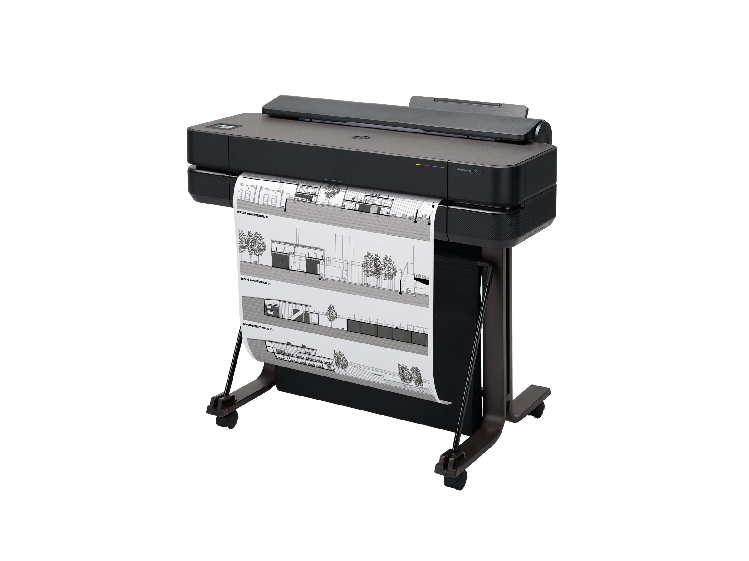 HP DesignJet T650 24p LFP 2025 Colour Ink-Jet Roll A1 61.0cmx91.4 m 2400x1200dpi 0.43 min/page USB LAN Wi-Fi Cutter