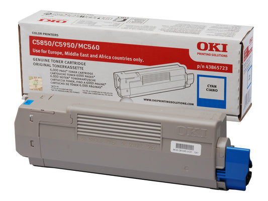 OKI C5850, C5950 cartouche de toner cyan capacité standard 6.000 pages pack de 1