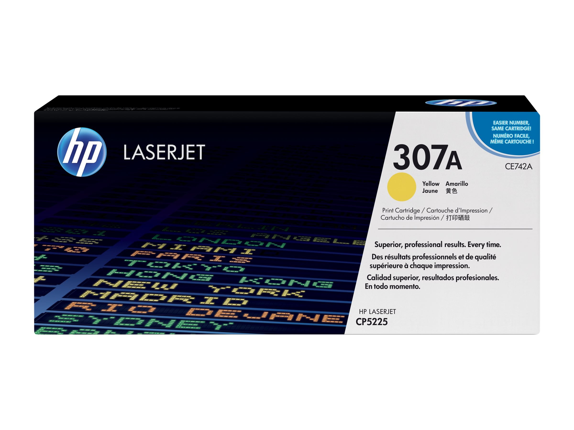 HP original Colour LaserJet CE742A Toner cartridge yellow standard capacity 7.300 pages 1-pack
