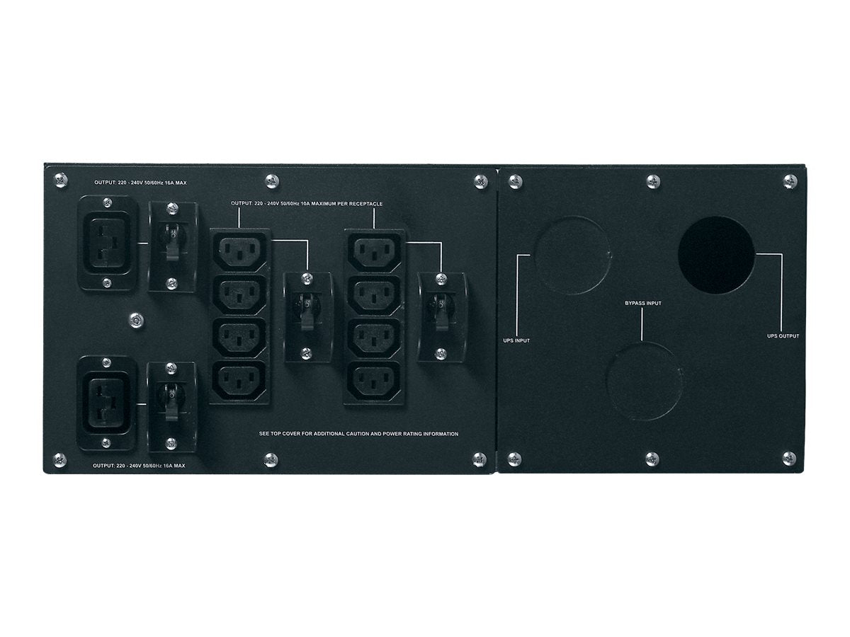 APC Service Bypass Panel Bypass switch rack-mountable AC 230V output connectors 10 Black