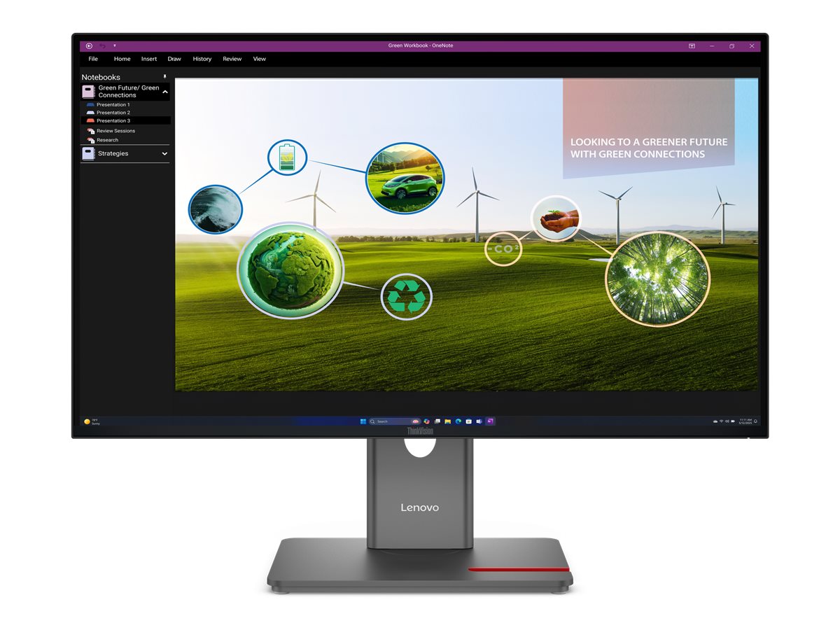 LENOVO ThinkVision P27Q-40 LED Écran 27p 2560x1440 QHD 120Hz IPS 350cd/m2 1500:1 DisplayHDR 10 4ms HDMI DisplayPort DaisyChain