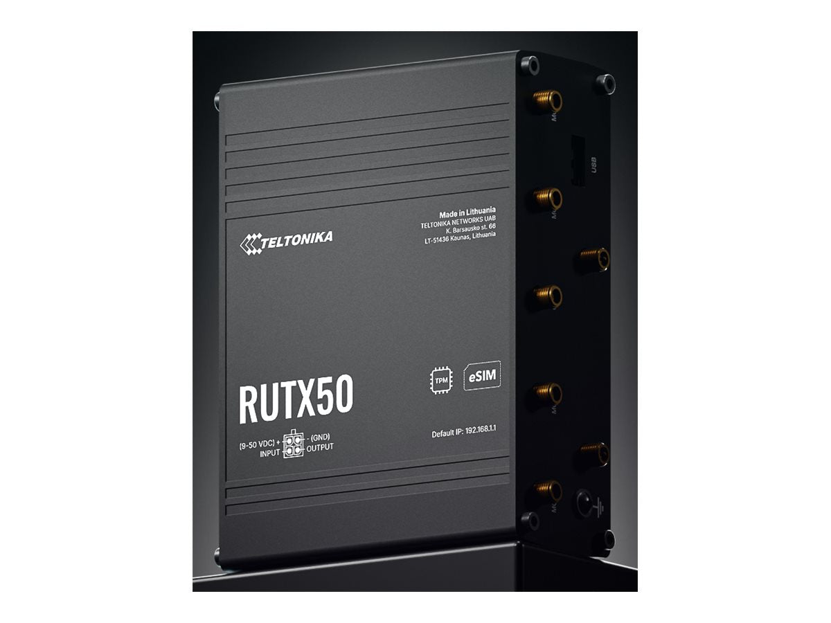 TELTONIKA NETWORKS RUTX50 DUAL SIM 5G/4G/LTE EMEA Industrial Router