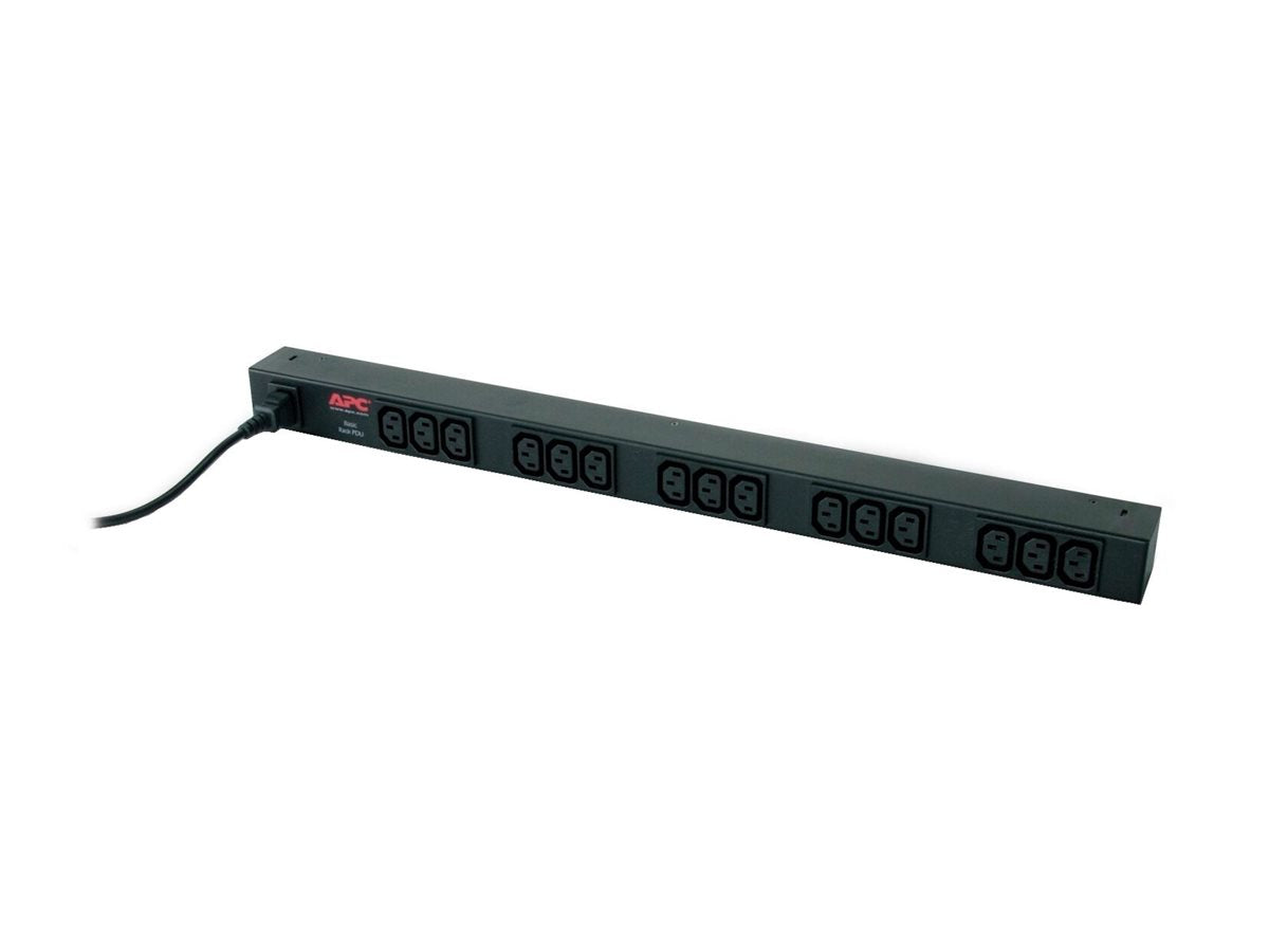 APC Basic Rack-Mount PDU Rack AC 208/230V 2.3 kW input IEC 60320 C14 output connectors 15 power IEC 60320 C13 1.98m cord BK