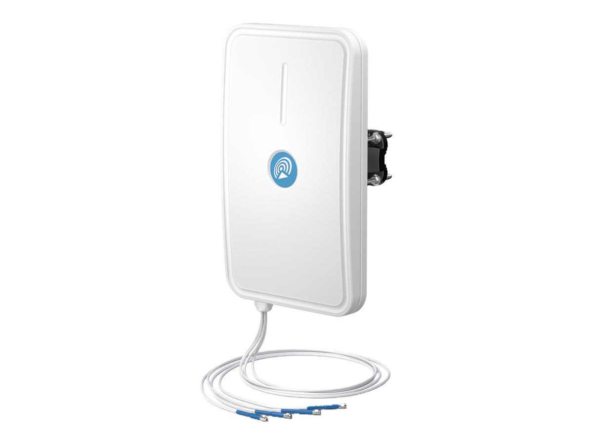 QUWIRELESS Tri-Band 2.4/5-7 GHz WiFi 6E/7 4x4 MIMO High-Gain Panel RP-SMA Wall/Mast Antenna