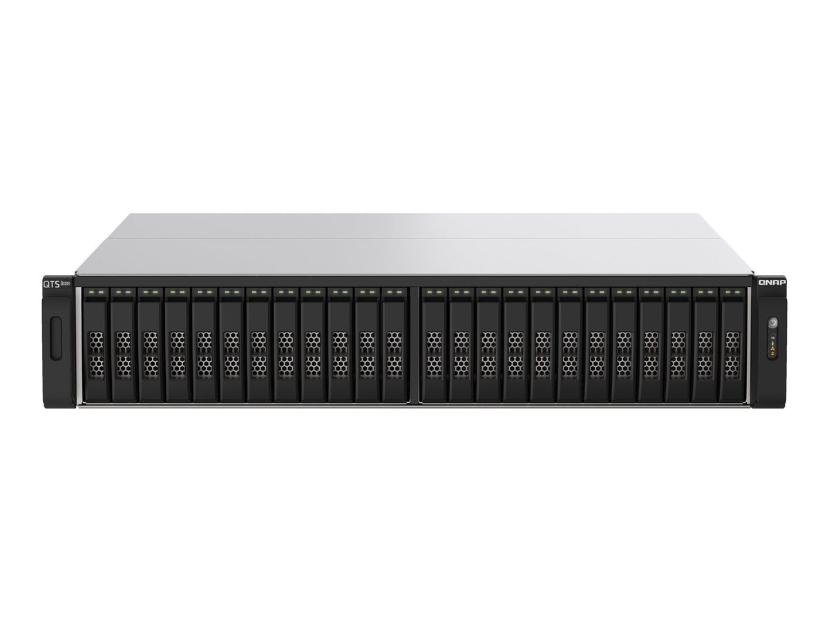 QNAP 24-Bay All-Flash NAS AMD EPYC 7302P 4xNVMe Gen3 256Go RDIMM ECCC DDR4 RAM 2x2.5GbE LAN 4x25Go