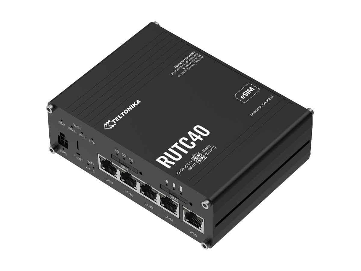 TELTONIKA NETWORKS RUTC40 4G/LTE WiFi 6 GLOBAL EU Router
