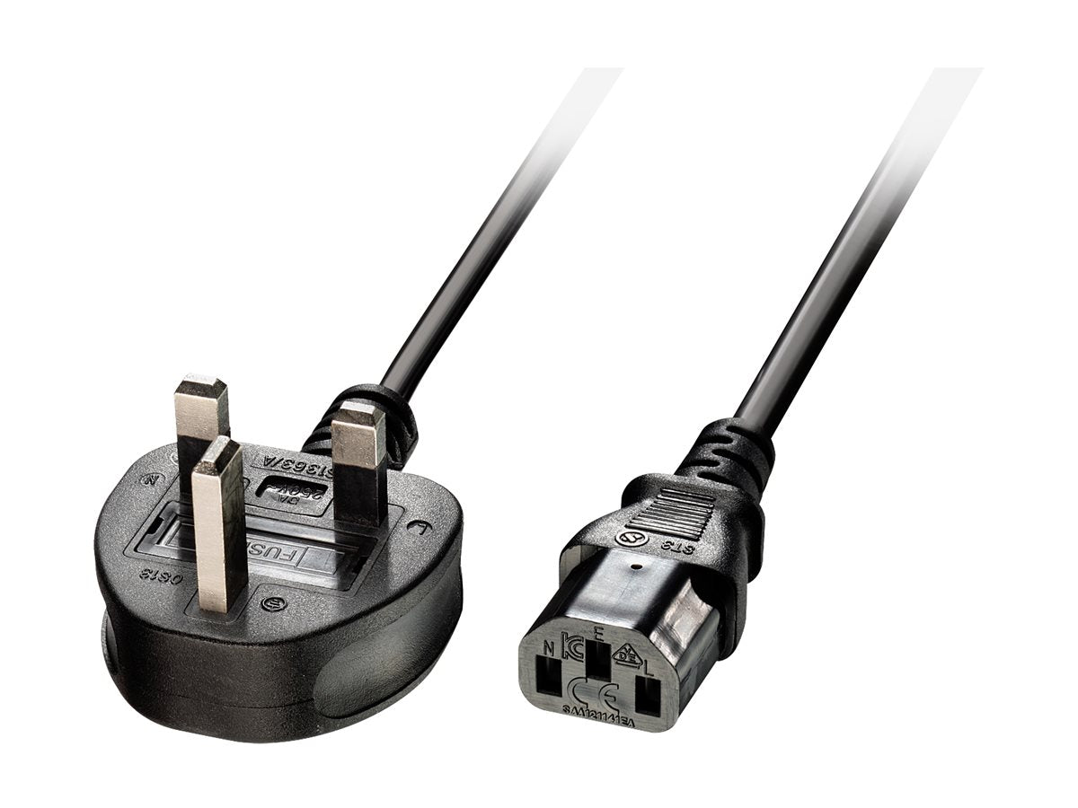 LINDY 2m IEC mains lead UK